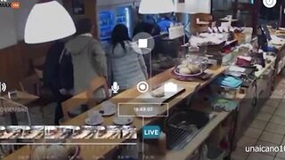 Young Migrant Punk Destroys A Cafe And Assaults Waitresses