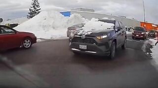 apparently you dont need to see outside of your windshield to drive