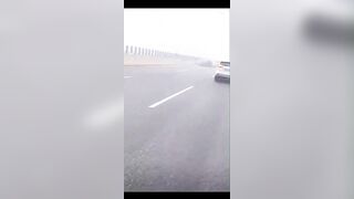 driving a car normally during fog