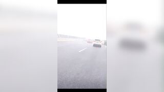 driving a car normally during fog