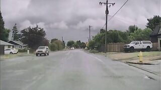 first rain of the summer on a curve leads to a boop