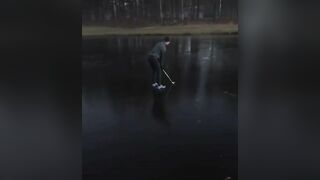 golfing on ice