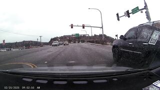 guy runs red from complete stop