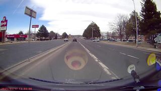 he wait waiting at a stop sign and i had the right of way but he went anyways.