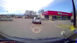 he wait waiting at a stop sign and i had the right of way but he went anyways.