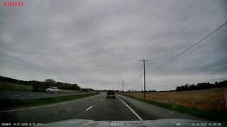 idiot ignores a previous lane closure