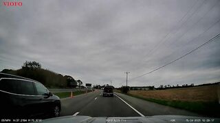 idiot ignores a previous lane closure