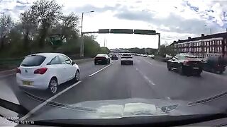 mistaking the opposing lanes as a slip