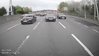 mistaking the opposing lanes as a slip