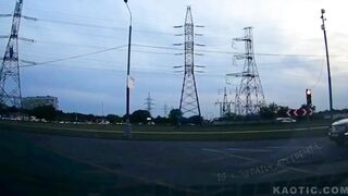 motorcyclist meet car