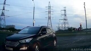 motorcyclist meet car