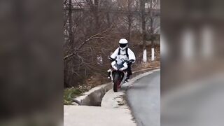 out of lane rider causes other rider to crash