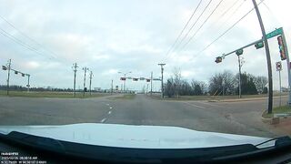 pre-school bus driver runs a red light