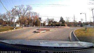 silly me i forgot trucks always have the right of way in roundabouts