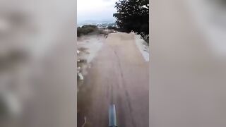 standing in the middle of a bike trail rWhatcouldgowrong