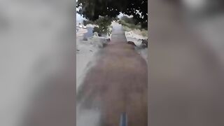 standing in the middle of a bike trail rWhatcouldgowrong