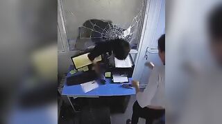 to protect the cashier with security glass