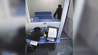 to protect the cashier with security glass