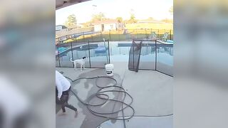 trying to clean your pool while ignoring the dangers of che