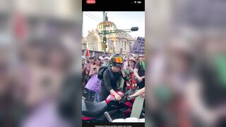 Feminist Beaten And Thrown Down In Mexico City