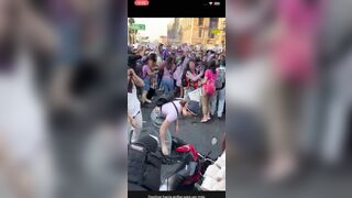 Feminist Beaten And Thrown Down In Mexico City
