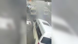 South Africa Gas Explosion Sends Car Flying Through The Air