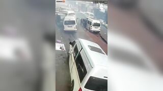 South Africa Gas Explosion Sends Car Flying Through The Air
