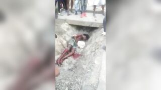 Haitians Destroy A Dry Valley