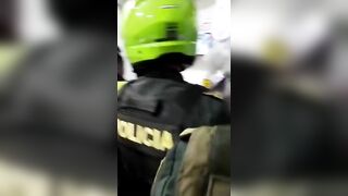 Man With Machete Comes Out Of Nowhere And Attacks Police