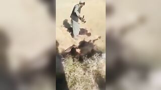 Machine Gun Execution In The Desert