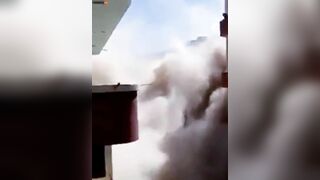 Man Decides To Demolish A Pillar In Apartment