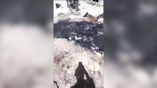 Man Thrown By Crowd And Burned