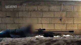 Qassami Sniper Kills An Israeli Sniper With 12.7-caliber Bullet