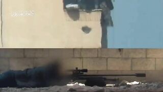 Qassami Sniper Kills An Israeli Sniper With 12.7-caliber Bullet