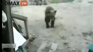 Russian Workers Film Horrific Moment