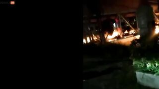 Train Hits Truck Stuck On Tracks, Causing Huge Fireball