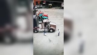 Truck Driver Falls To Death