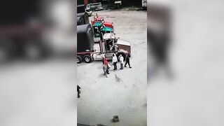 Truck Driver Falls To Death