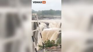 Young Woman Jumps Into Waterfall After Fight