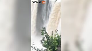 Young Woman Jumps Into Waterfall After Fight