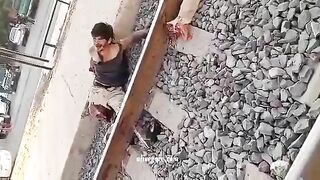 A Man Loses A Leg To A Passing Train