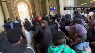 Hundreds Of Illegal Immigrants Storm Paris City Hall And Demand M