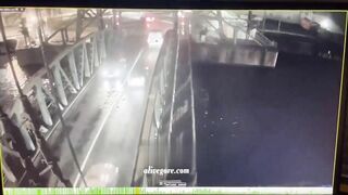 A Barge Hits A Highway Bridge 