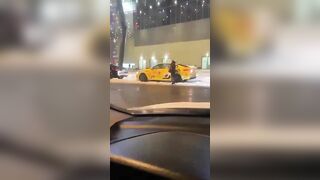 A Taxi Driver Threw A Drunk Customer Out Of The Car. Russia 