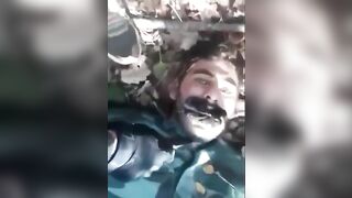 A Captured Enemy Soldier Was Stabbed In The Throat