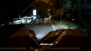 A Car Traveling At 50mph Hits A Man On A Road At Night 