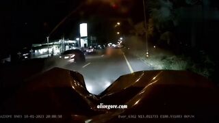 A Car Traveling At 50mph Hits A Man On A Road At Night 