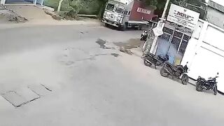 Several Motorcyclists Run Over By Truck 