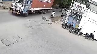 Several Motorcyclists Run Over By Truck 