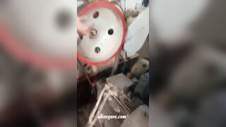 A Factory Worker Is Sucked Into A Machine. Pakistan 